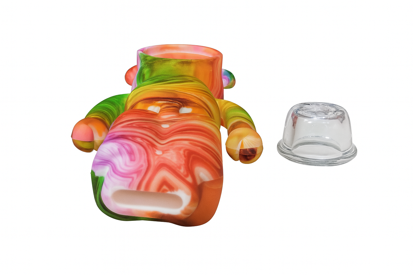 New Violent Bear Pipe Cartoon Printing Silicone Pipe