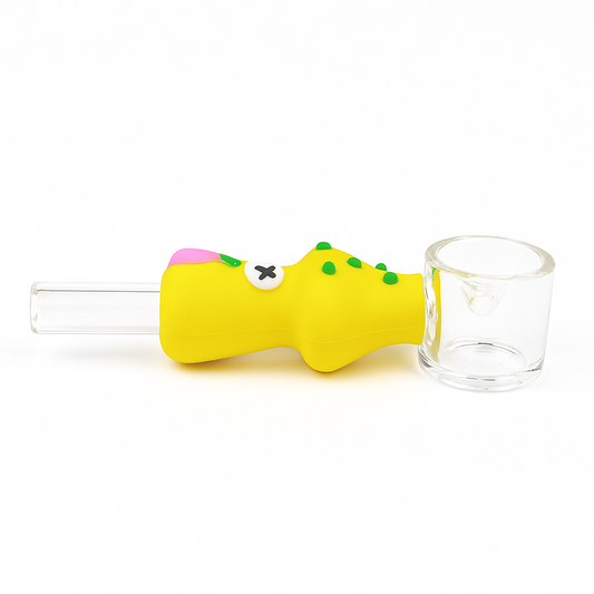4" Silicone Character Sleeve Glass Hand Pipe
