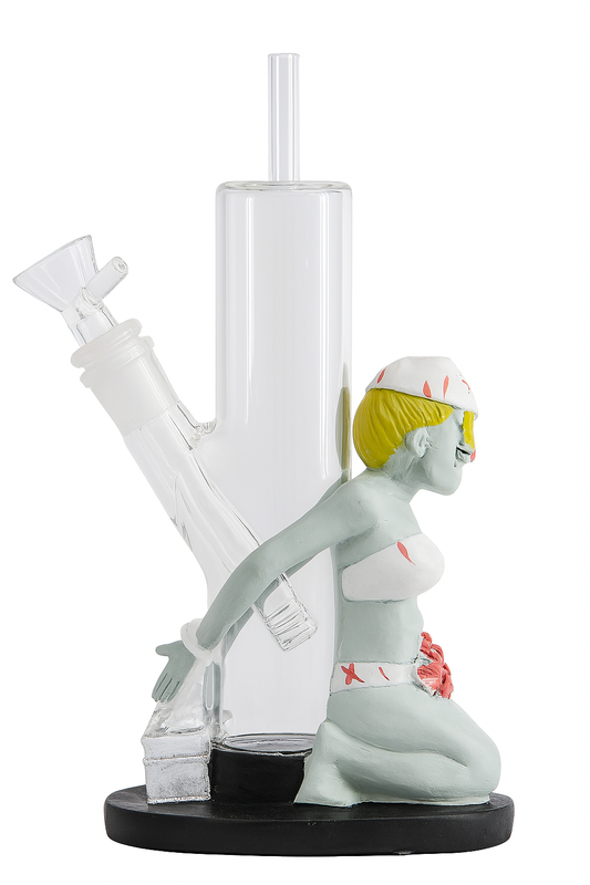 9'' Resin zombie nurse water pipe