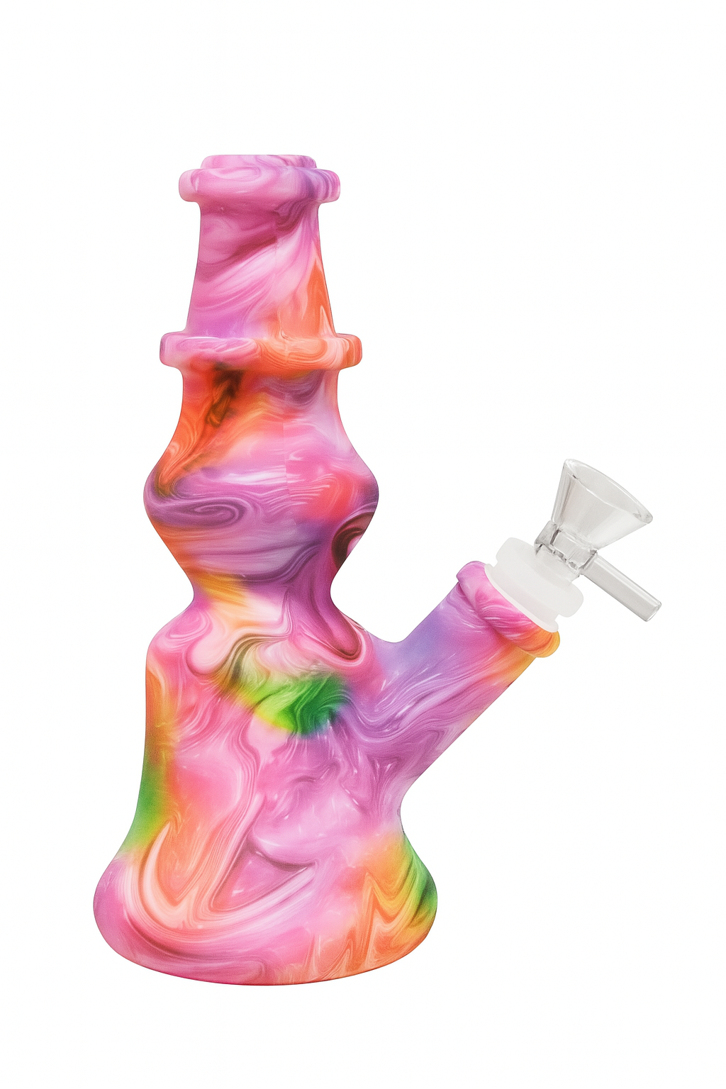 Silicone Cartoon Water Pipe Wine Bottle Smoking Bong With 14mm Glass Bowl