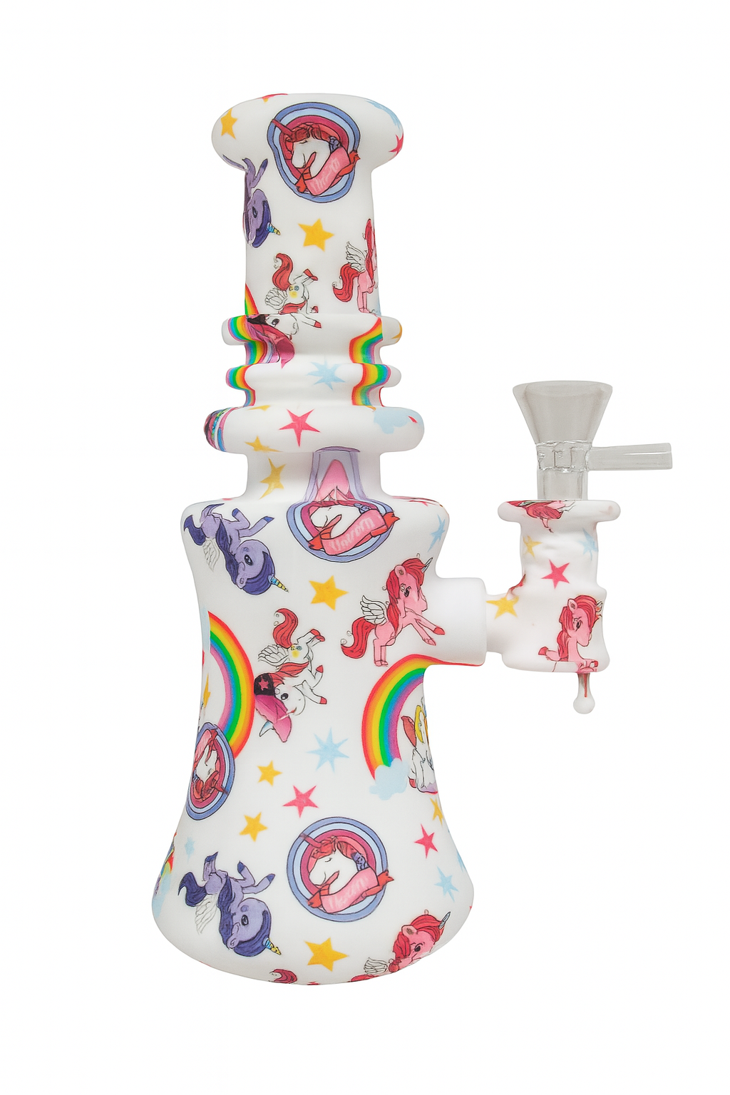 8'' Silicone Full Colorful waterpipe with 14mm Bowl Piece