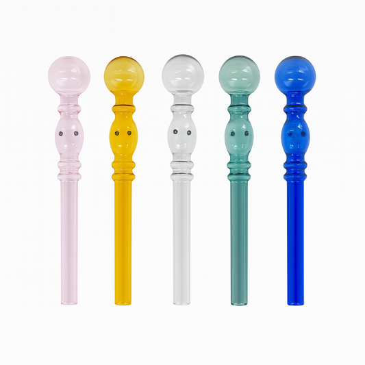 5''Colorful Atomic Glass hand pipe with ,