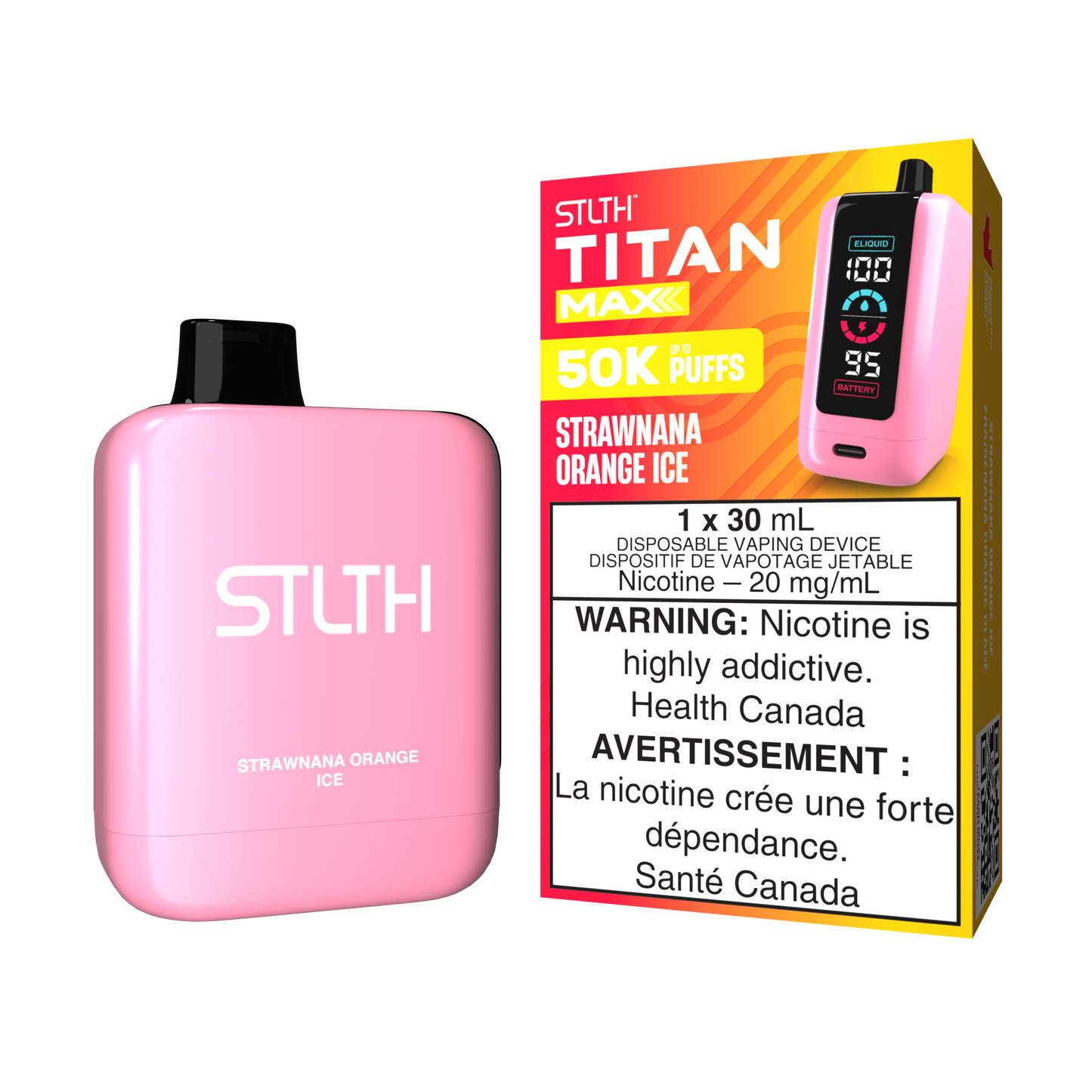 STLTH TITAN MAX - STRAWNANA ORANGE ICE