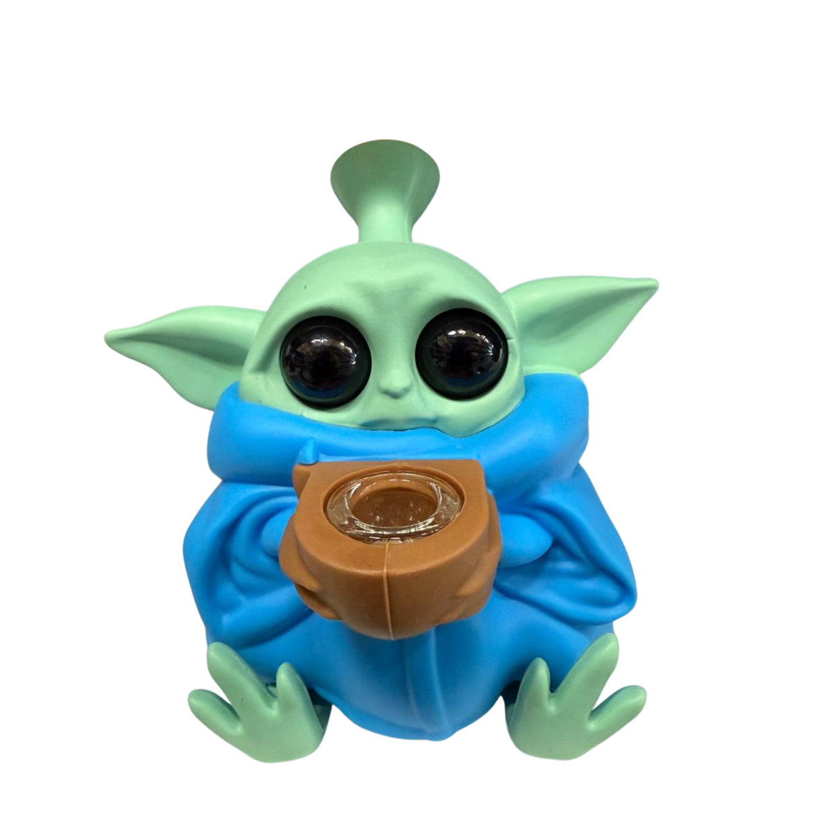 4.8'' Baby Yoda Silicone Water Pipe Assorted Solid Colors