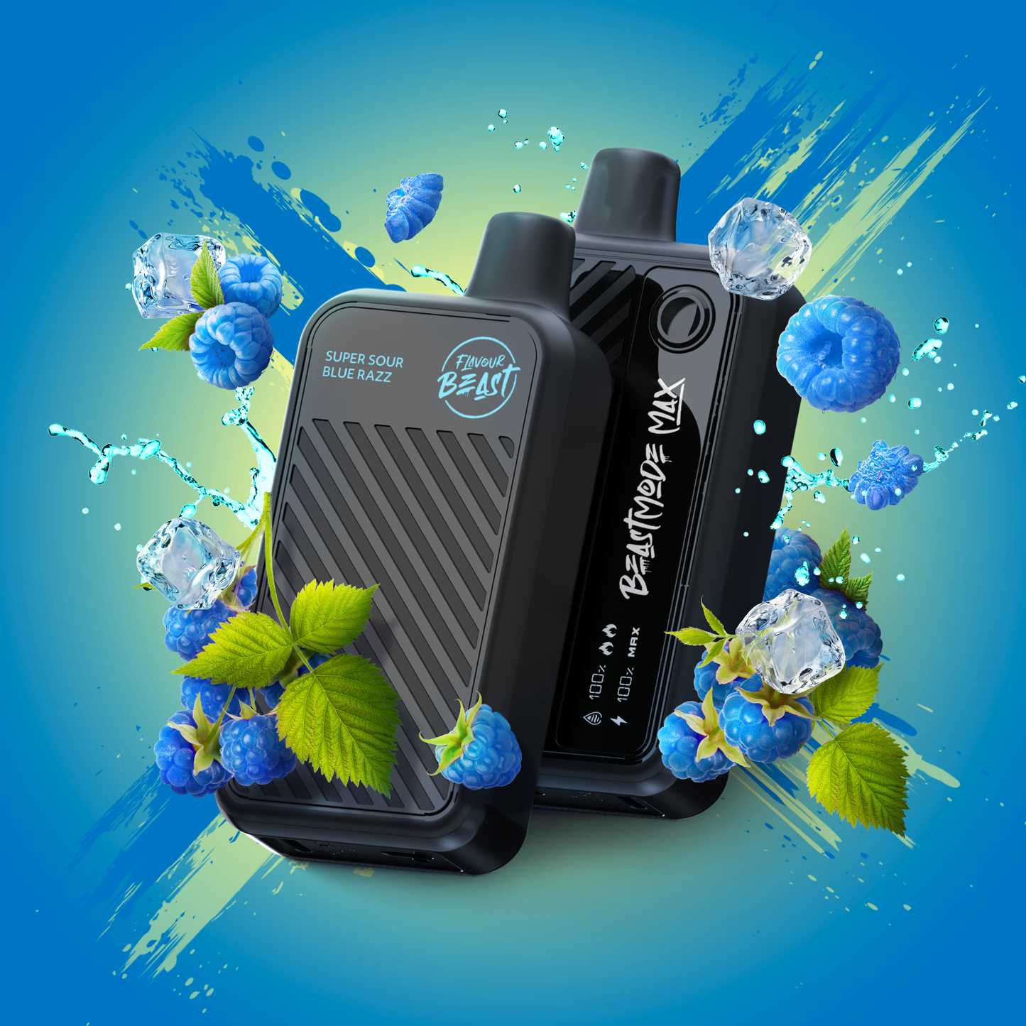 Flavour Beast Beast Mode Max-Super Sour Blue Razz Iced