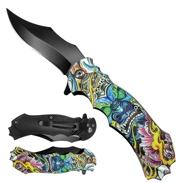 4" Black Blade / Dragon Handle