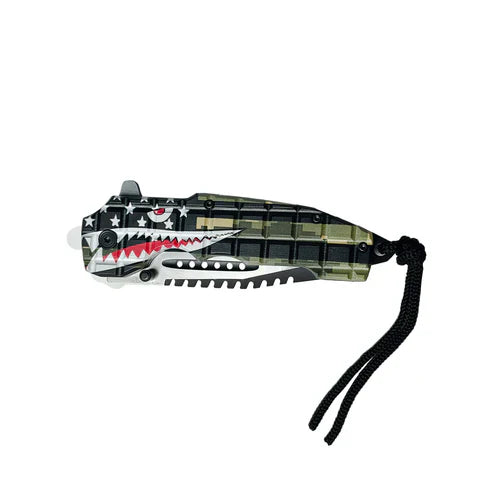 3" Black Blade / Shark Handle
