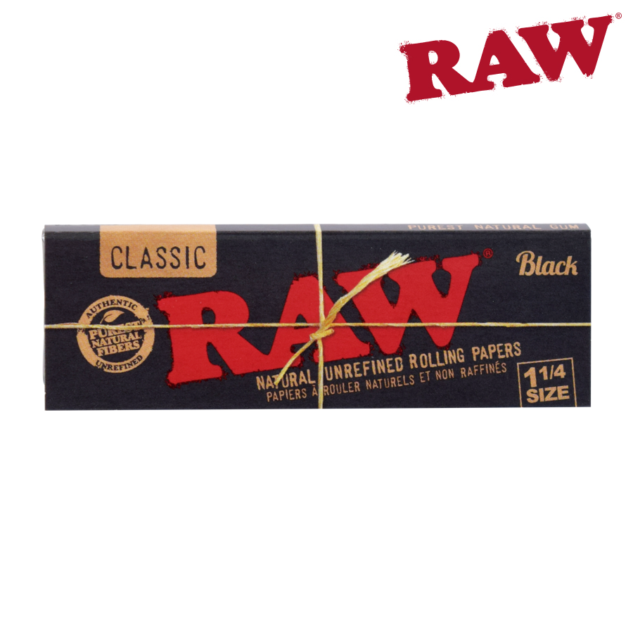 2 Packs of Raw Classic Black 1''1/4 Paper