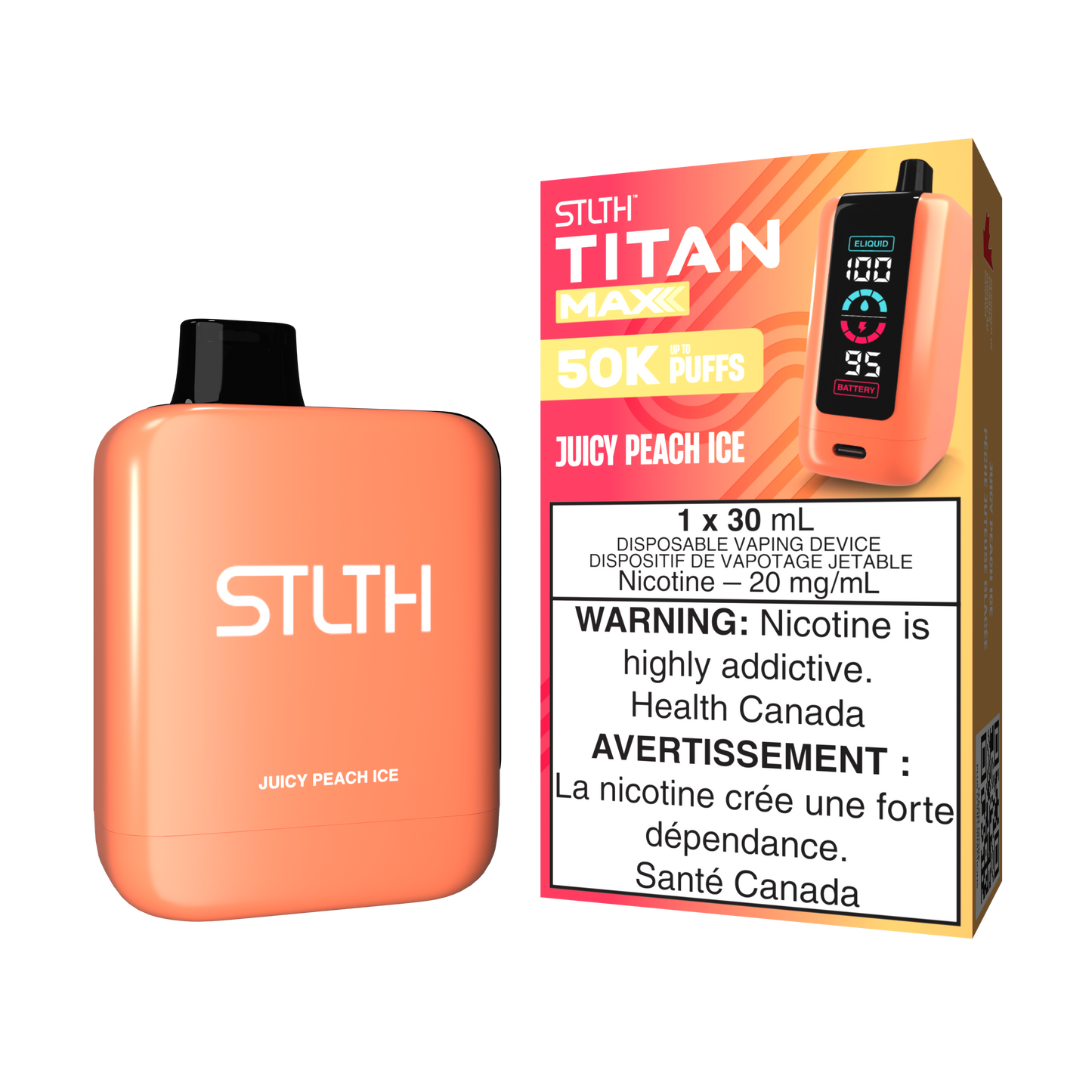 STLTH TITAN MAX DISPOSABLE - JUICY PEACH ICE
