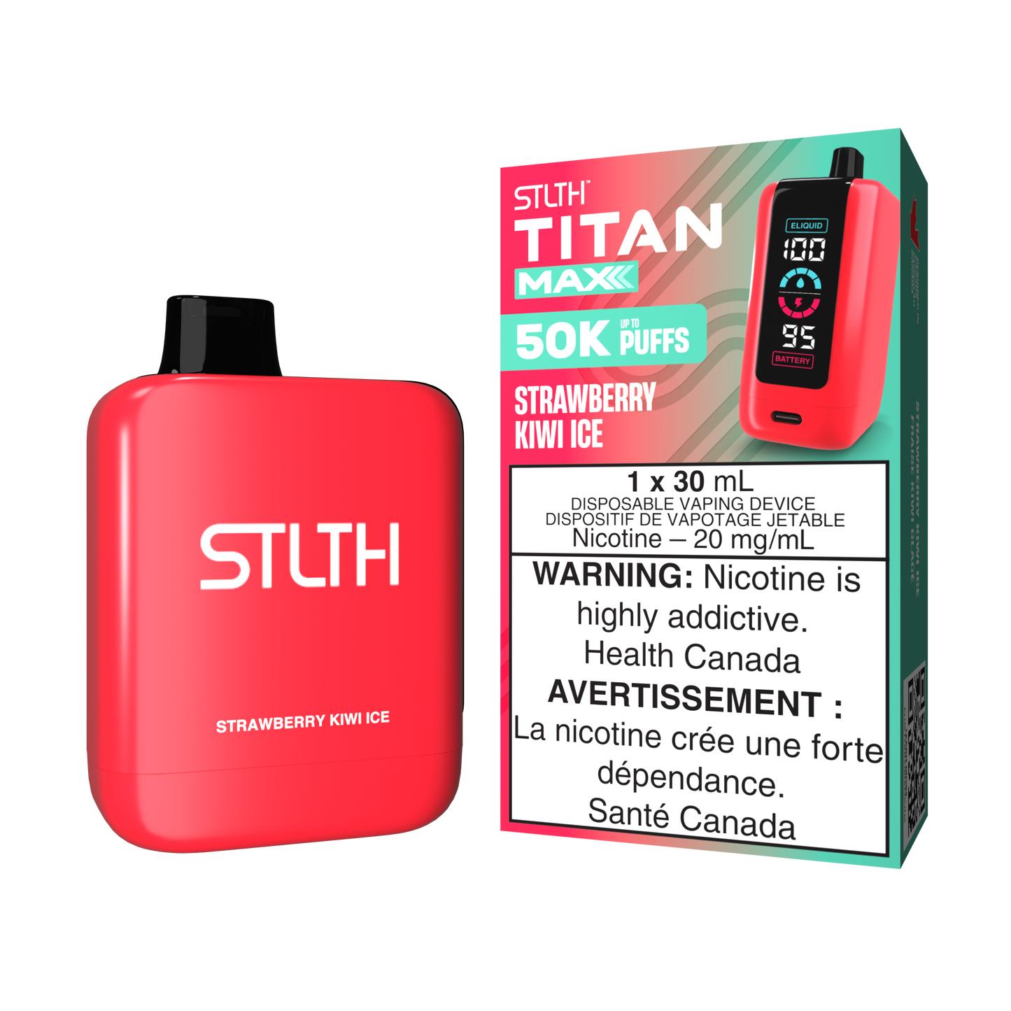 STLTH TITAN MAX- STRAWBERRY KIWI ICE