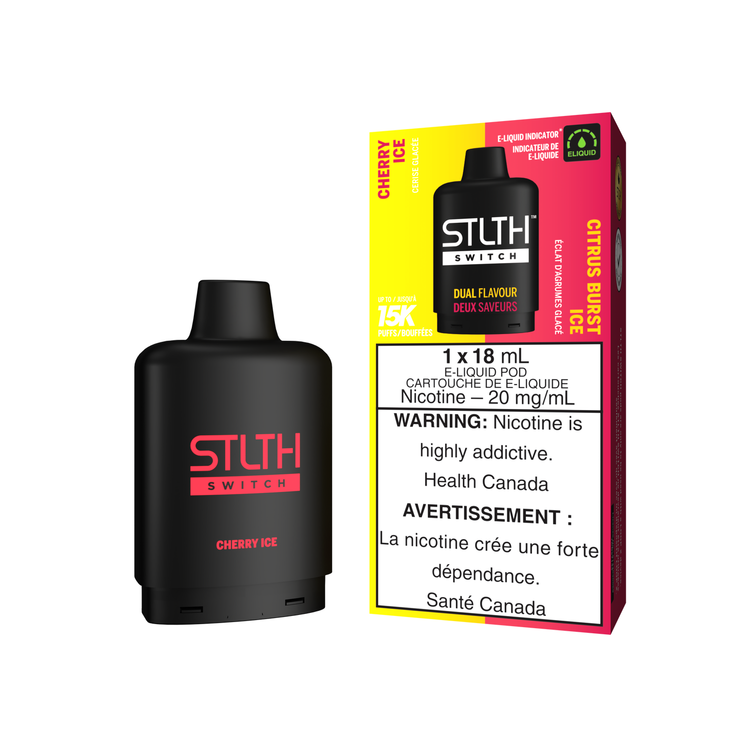 STLTH SWITCH POD- CHERRY ICE AND CITRUS BURST ICE