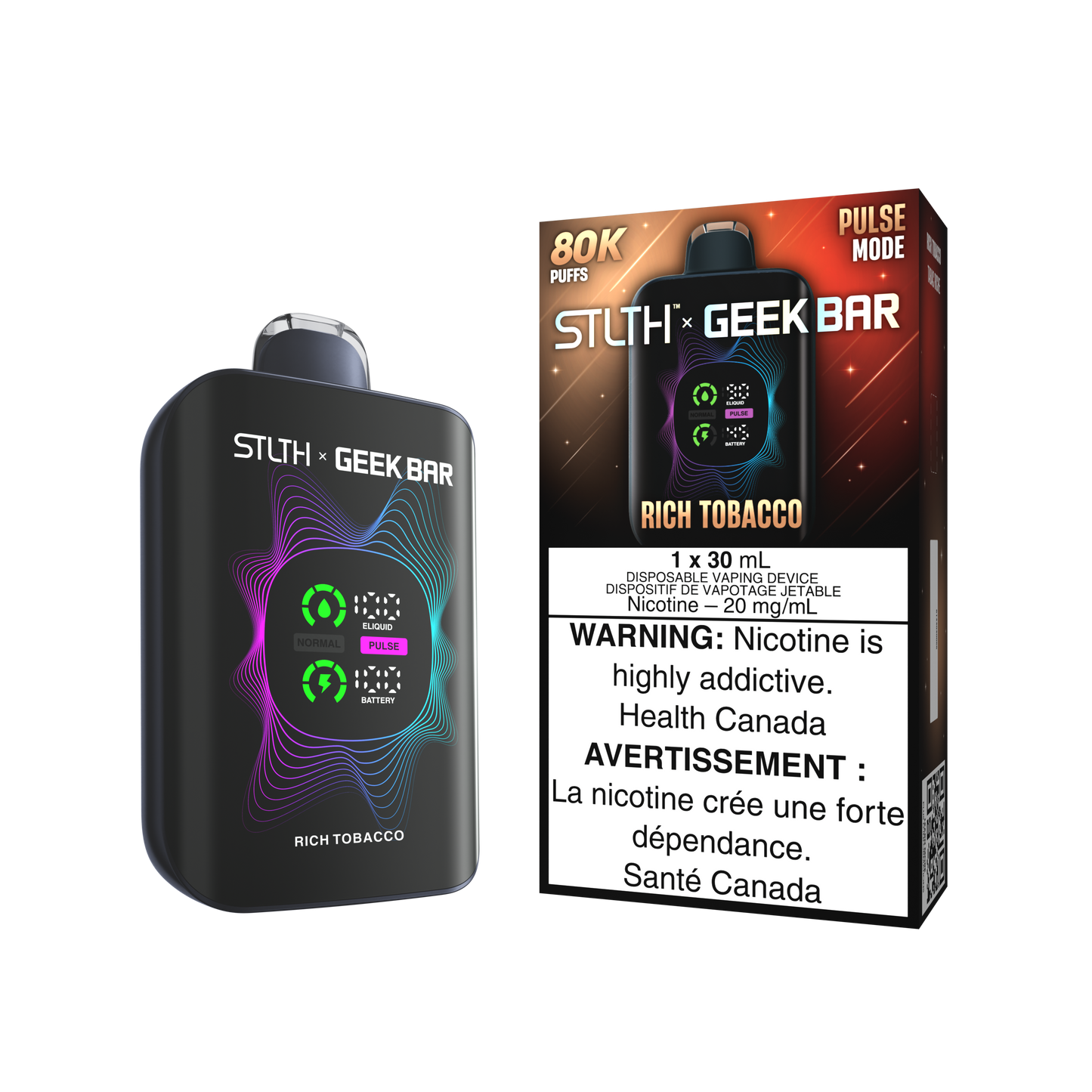 STLTH X GEEK BAR DISPOSABLE - RICH TOBACCO