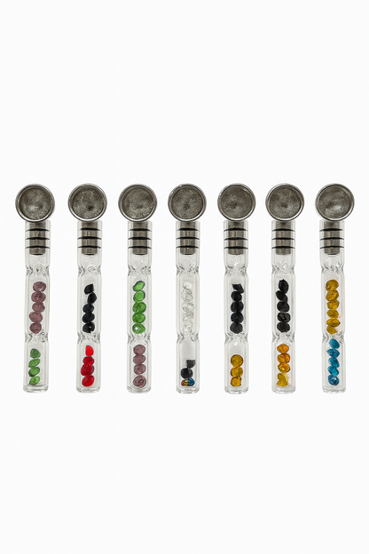 Smoking Glass hand pipe with Dual Diamond Filter