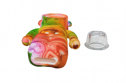 New Violent Bear Pipe Cartoon Printing Silicone Pipe 