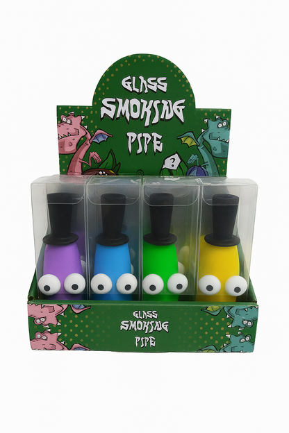 4" Colored Mr. Poppy Butt Hole Silicone Pipe – Assorted Colors