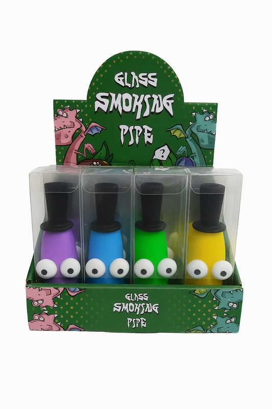 4" Colored Mr. Poppy Butt Hole Silicone Pipe – Assorted Colors