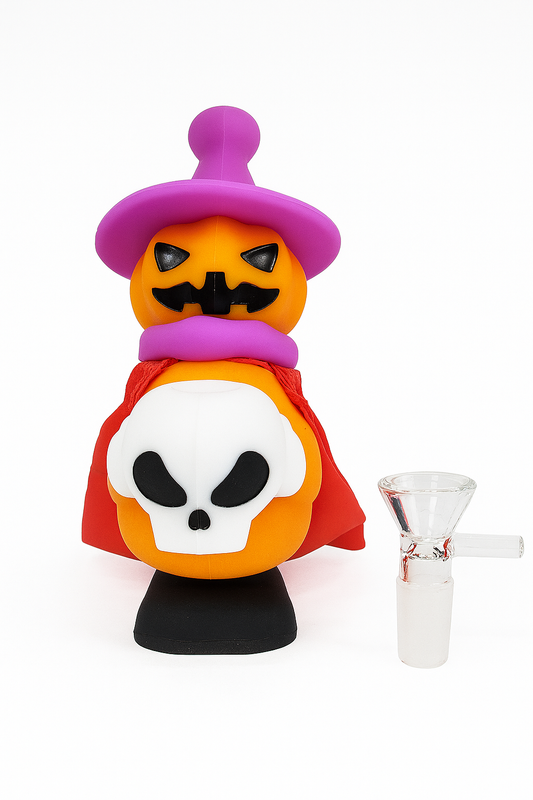 6" Halloween Wizard Silicone smoke water pipe