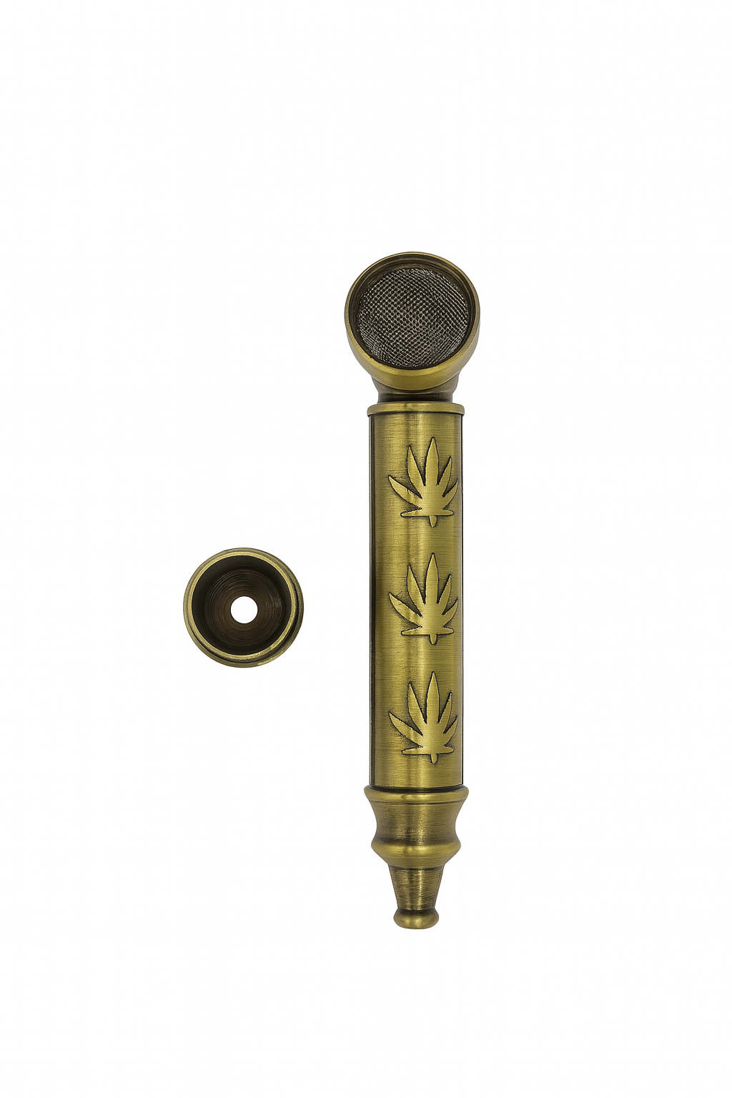 3.5'' Metal Pipe Vintage Leaf Design-2pcs