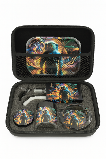 Smoke Set w/ 7"Juicy Rig , Grinder, Jar, Ashtray