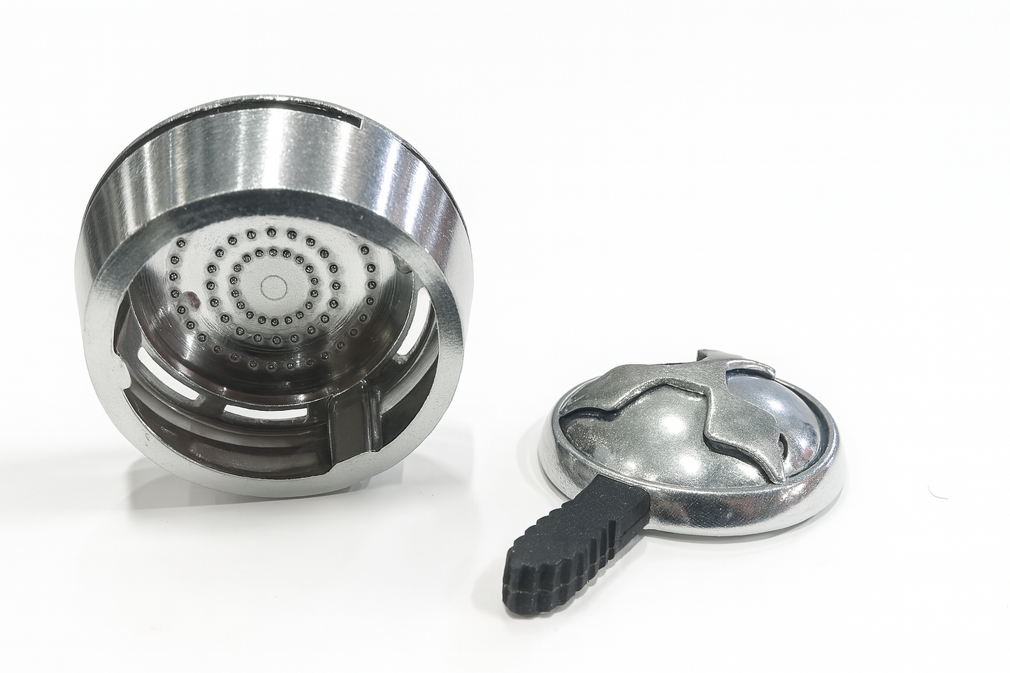 Black Windproof Hookah Charcoal Bowl Aluminum Alloy Charcoal Oven Carbon Box