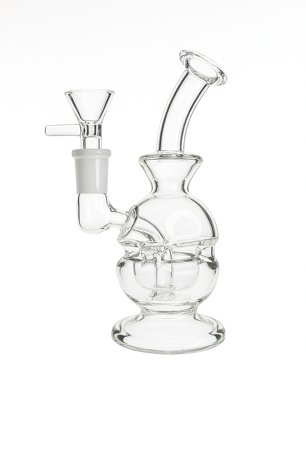 4.75" Double Chamber Thick Glass Bubbler