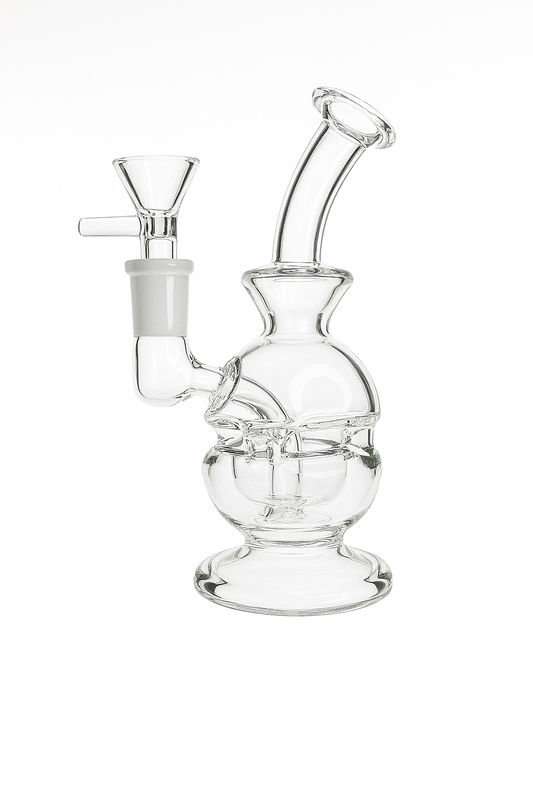 4.75" Double Chamber Thick Glass Bubbler