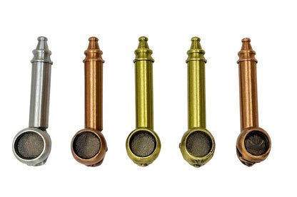 Skull Face Metal Smoking Handpipe-2pcs