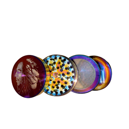 50 mm Bob Marley with Rainbow Metal Herb Grinder