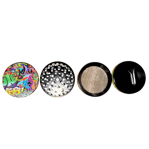 55mm Colorful Print Design Metal Herb Grinder