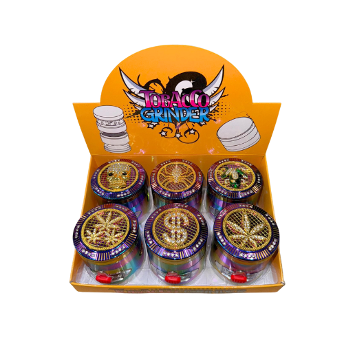 63mm Rainbow Design Herb Metal Grinder with Design