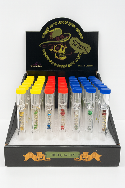 GLASS CIGARETTE HOLDER WITH SPRING and Cap