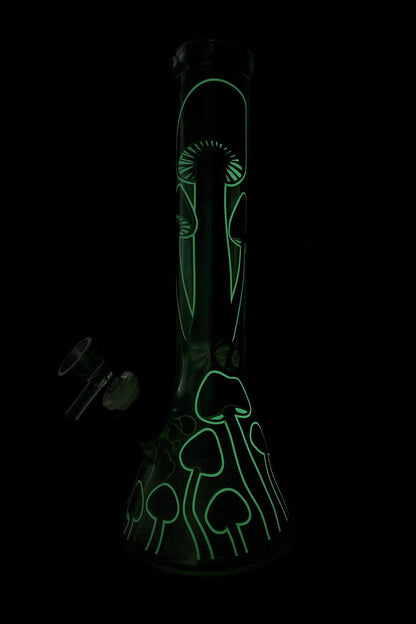 10'' Glow in The Dark Glass Bong