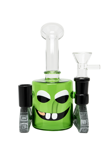 6" Dankenstein Evil Smile Glass Bong