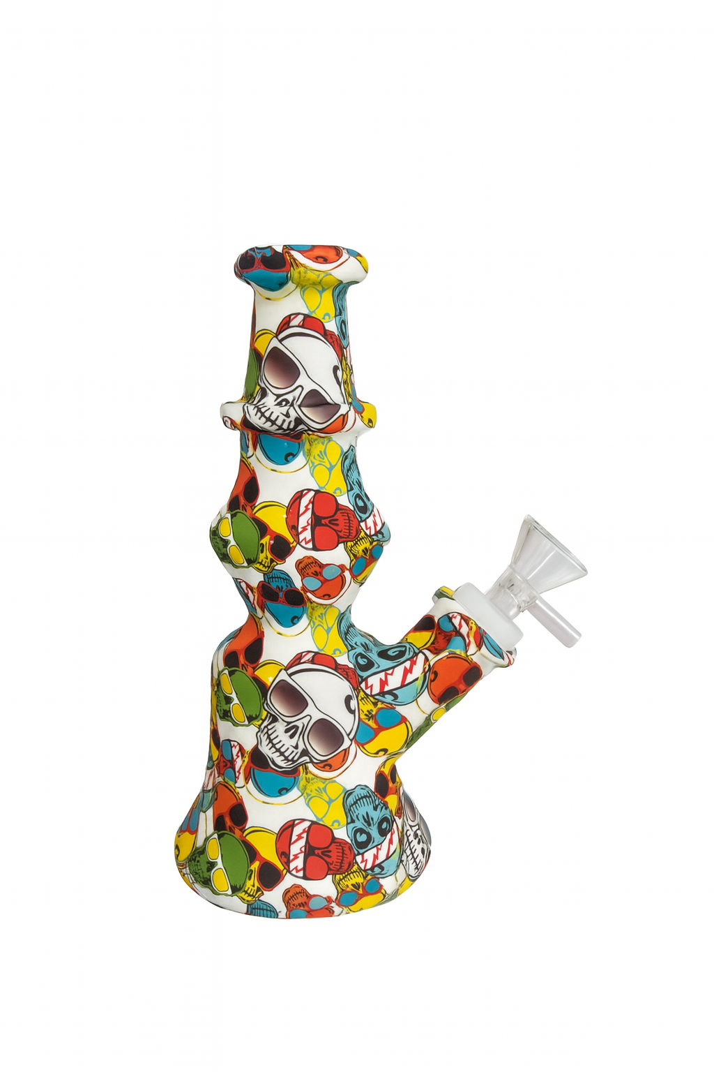 Silicone Cartoon  Water Pipe Wine Bottle Smoking Bong  With 14mm Glass Bowl