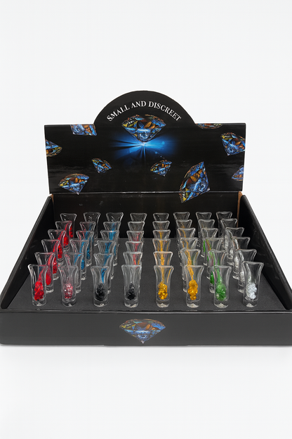 Smoking Glass hand pipe with Single Diamond Filter