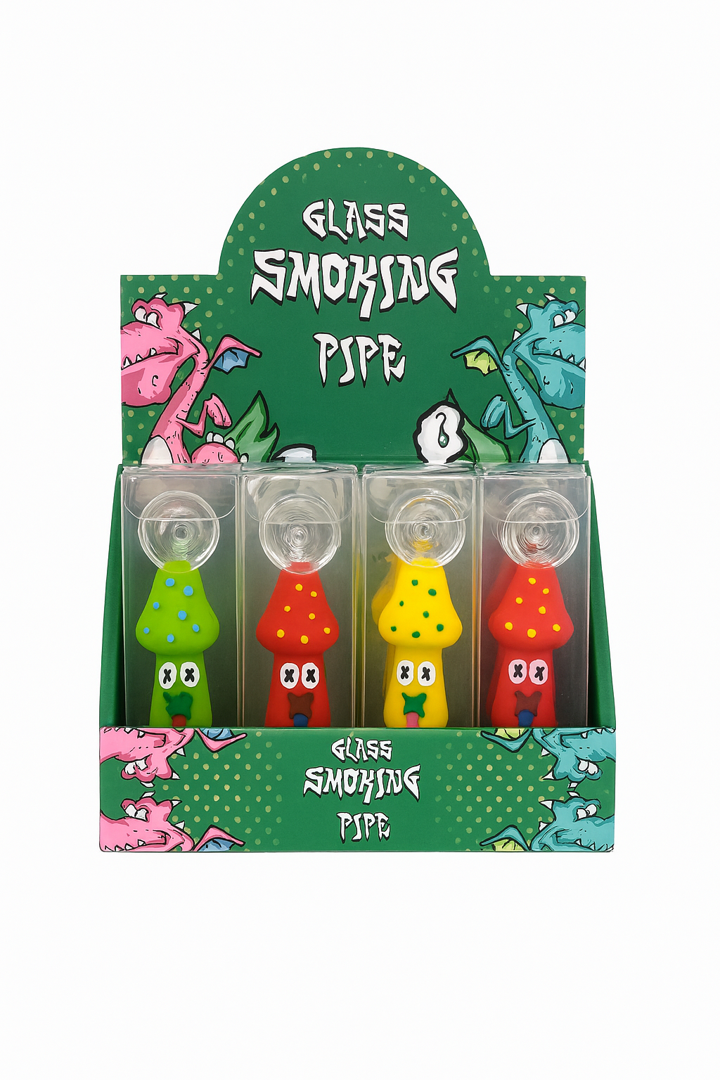 4" Silicone Character Sleeve Glass Hand Pipe