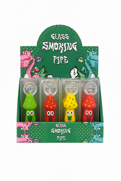 4" Silicone Character Sleeve Glass Hand Pipe