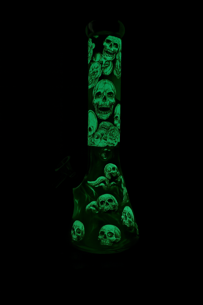 10'' Glow in The Dark Glass Bong
