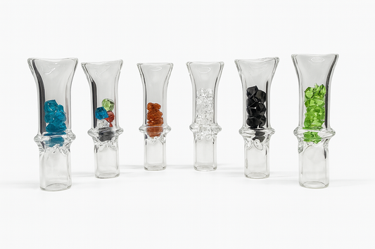 Glass Cigerette Filter tip with diamonds with edge