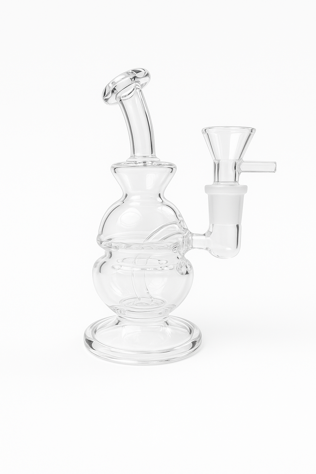 4.75" Double Chamber Thick Glass Bubbler