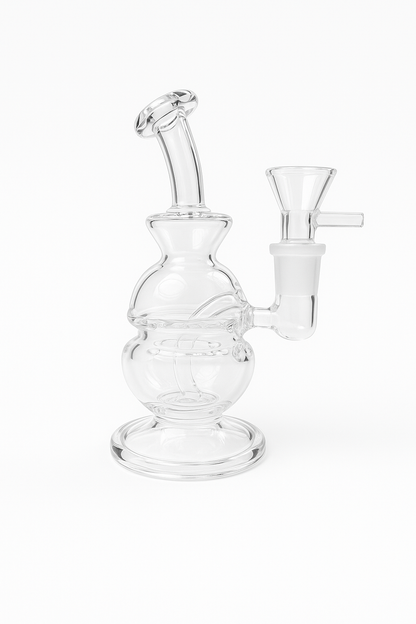 4.75" Double Chamber Thick Glass Bubbler