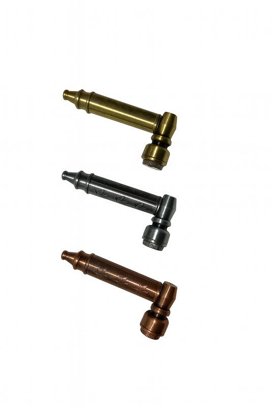 3" Collectible Gold Bullet Smoking HandPipe-2pcs