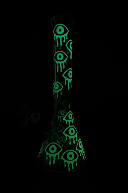10'' Glow in The Dark Glass Bong