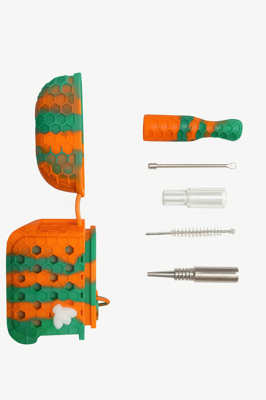 Portable 3-in-1 Silicone Smoking Pipe And Honey Straw Nectar Collector