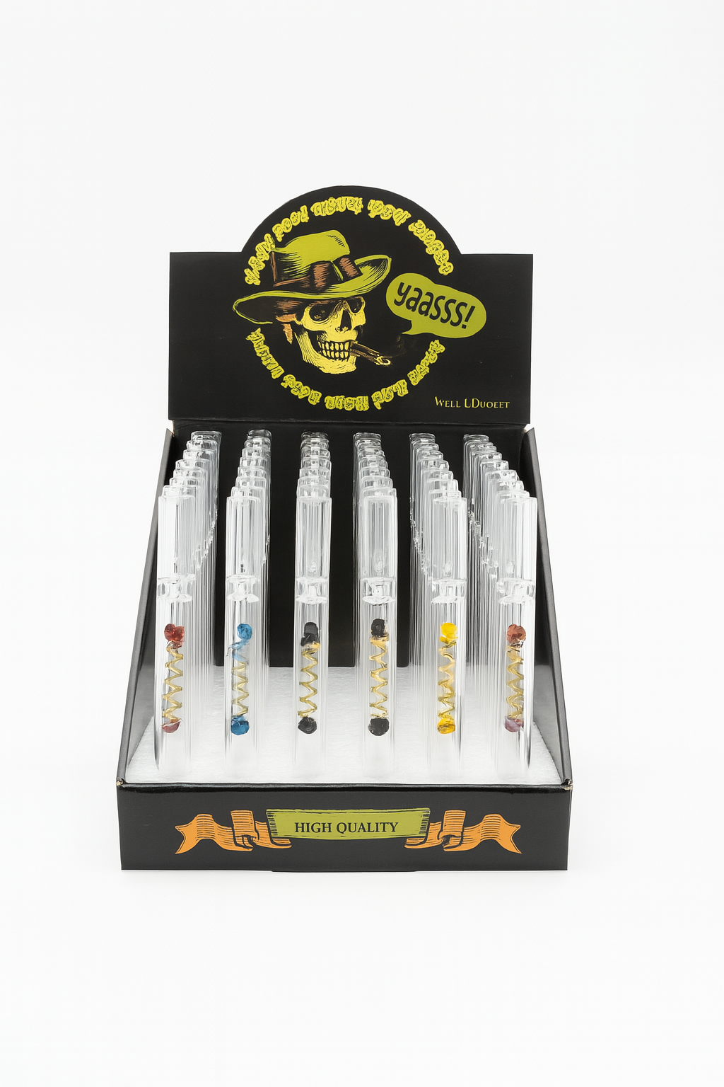 GLASS CIGARETTE HOLDER WITH SPRING