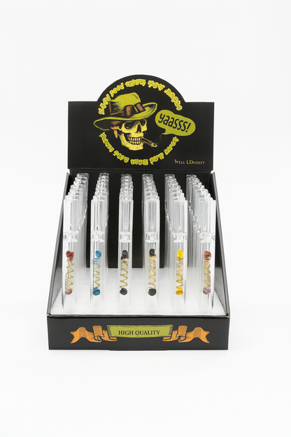 GLASS CIGARETTE HOLDER WITH SPRING