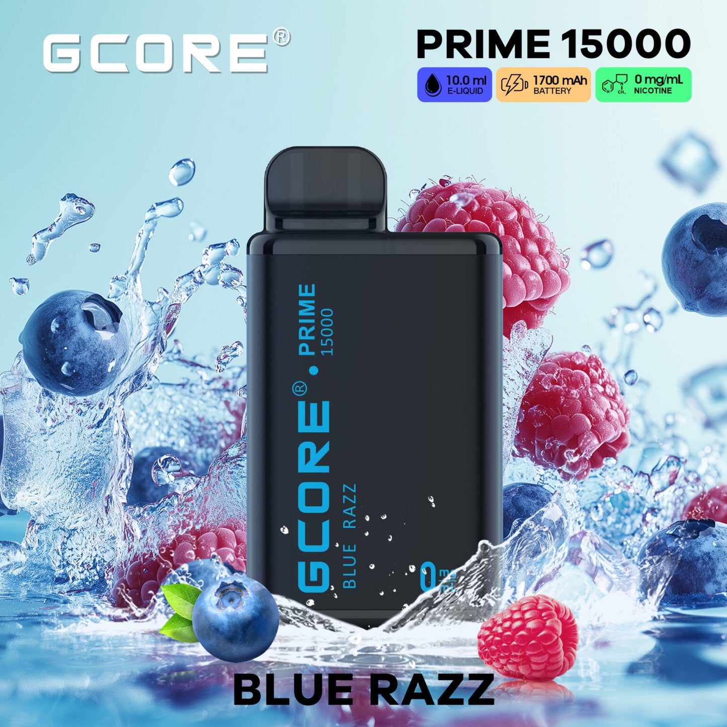 Gcore Prime 15000 – Blue Razz (0mg)