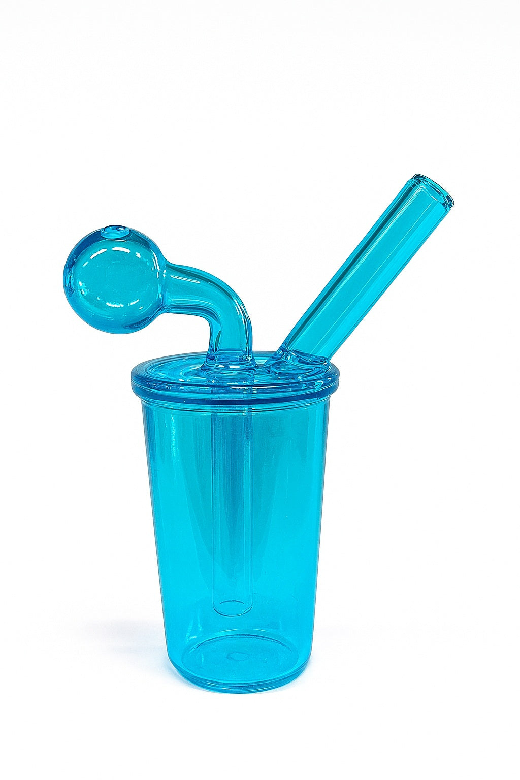 4" Cup Shaped Glass Oil Burner Bong