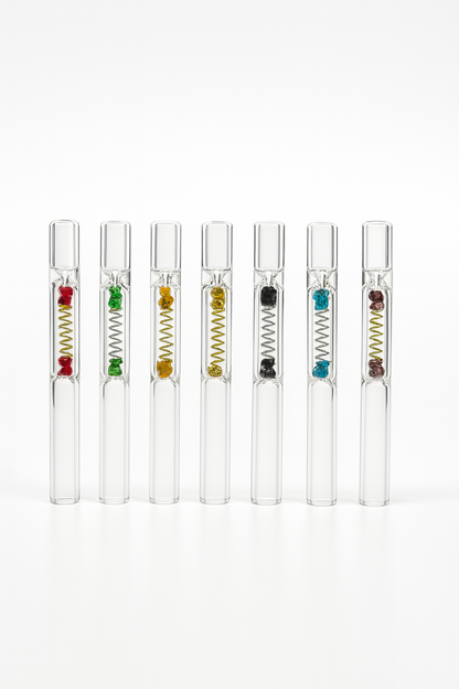 GLASS CIGARETTE HOLDER WITH SPRING