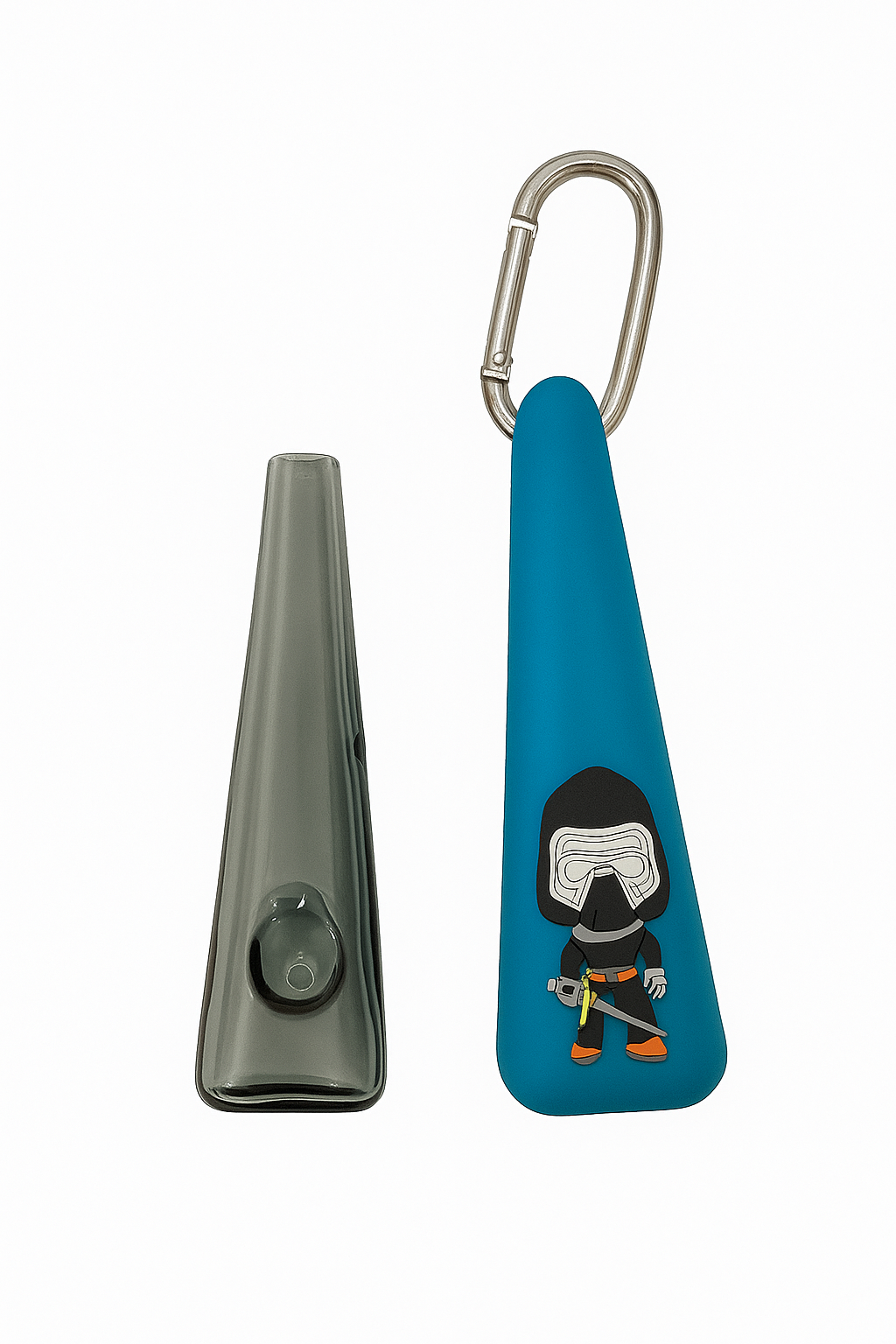 4.5'' Esigo Glass Pipe Silicone Cover Portable Smoking Tobacco Pipe